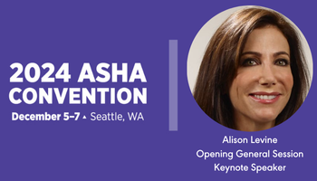 Announcing ASHA Convention Opening General Session Speaker–Alison Levine