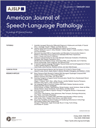 American Journal of Speech-Language Pathology cover