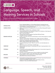 Language, Speech, and Hearing Services in Schools cover