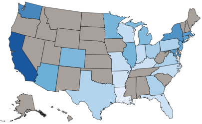 School-based SLP median salary and hourly wage map